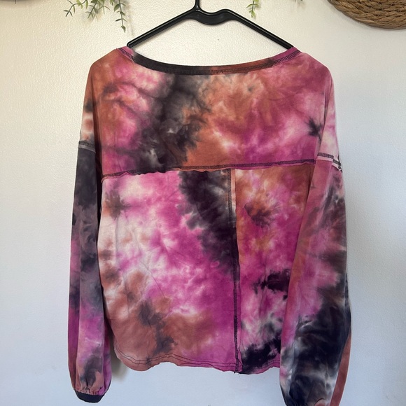 Umgee Multicolor Tie-Dye Long Sleeve Top - Picture 2 of 7